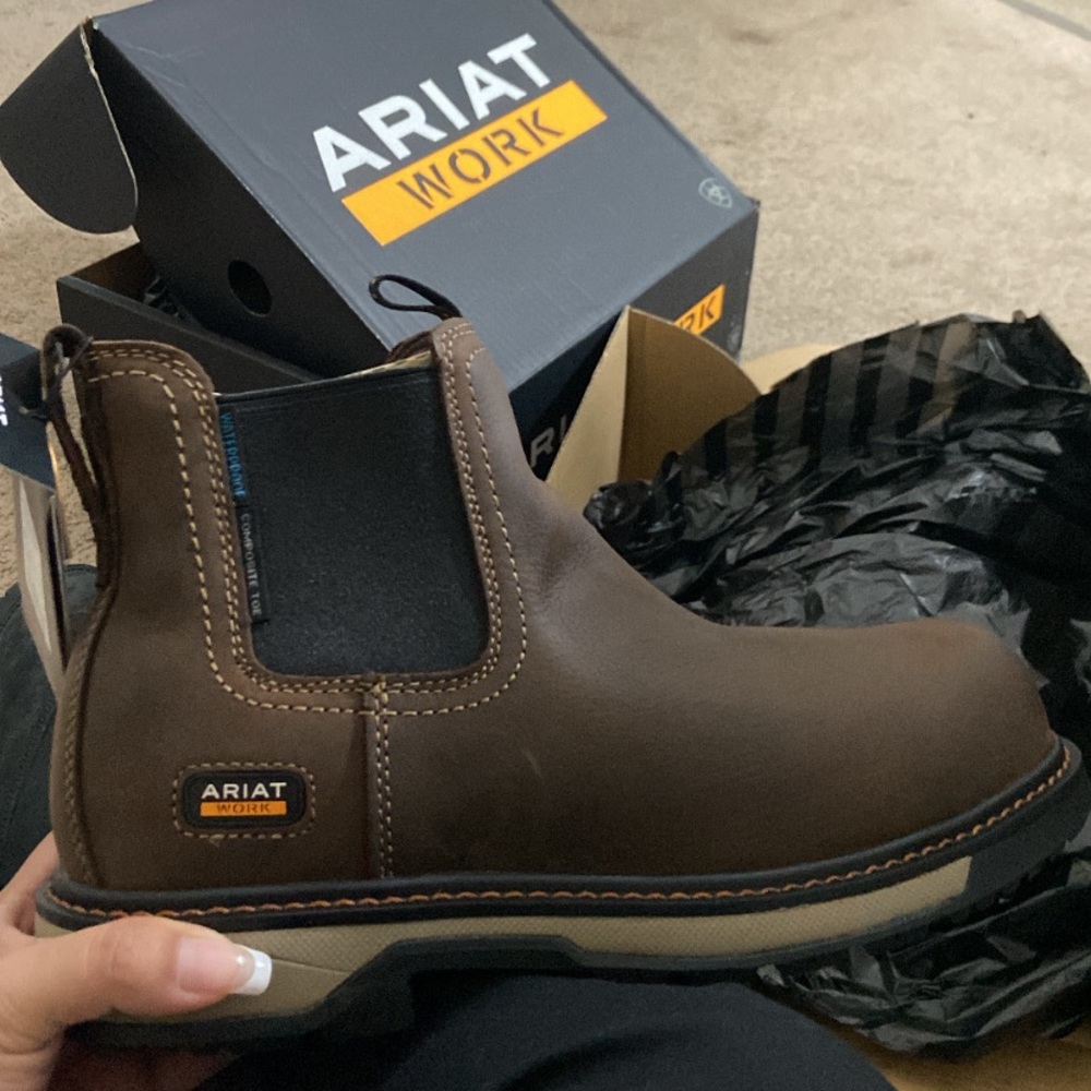 ARIAT - Men’s Groundbreaker Chelsea Waterproof Work Boots - Steel Toe